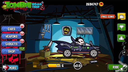 اسکرین شات 1 بازی Zombie Road Trip
