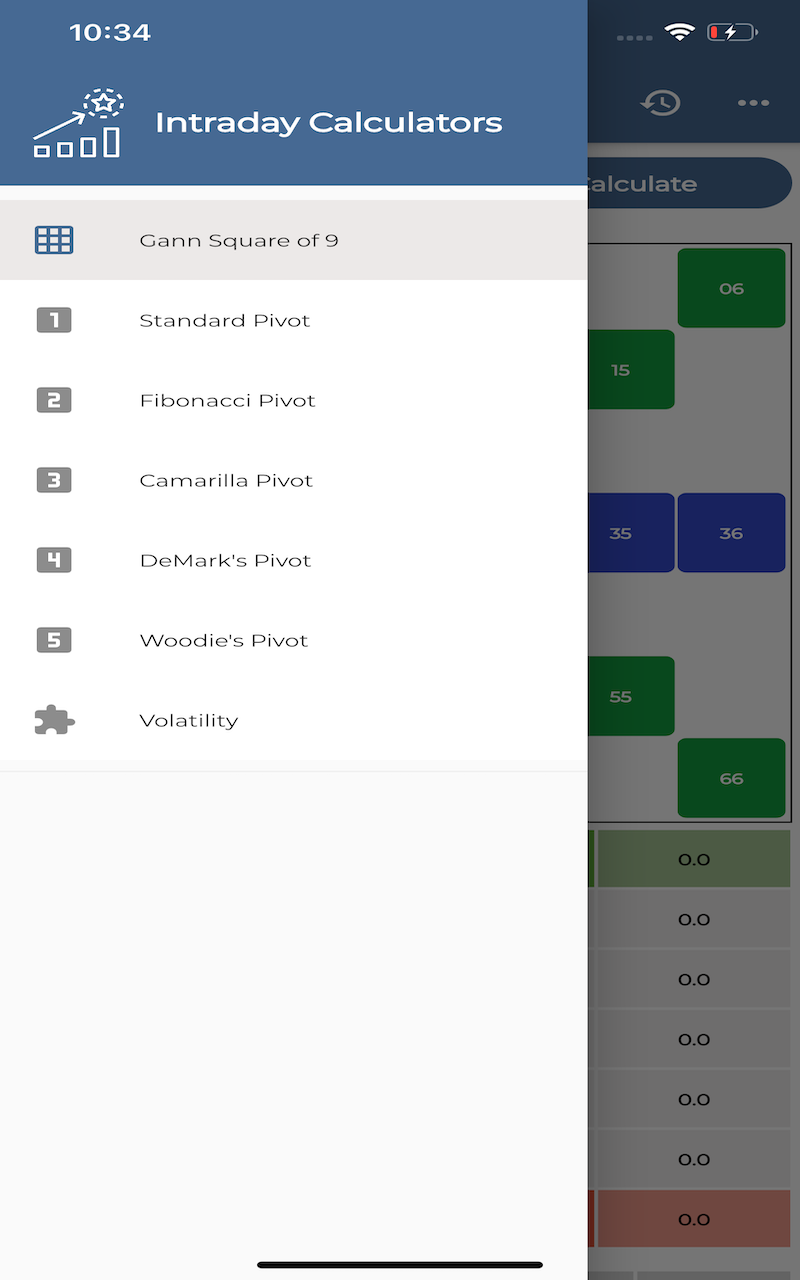 اسکرین شات 4 برنامه Trade Calculators Gann square