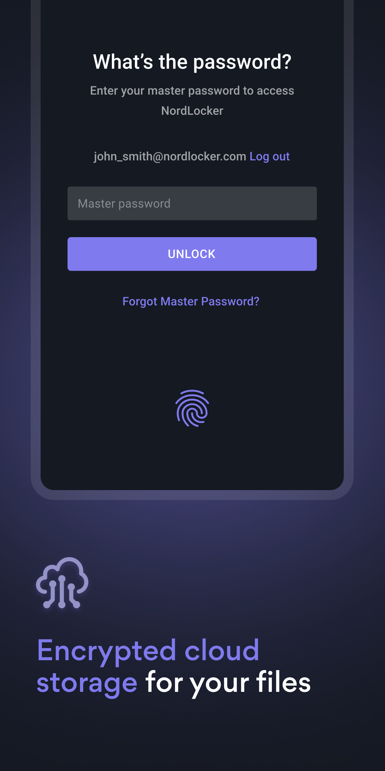 اسکرین شات 2 برنامه NordLocker Cloud Storage Space