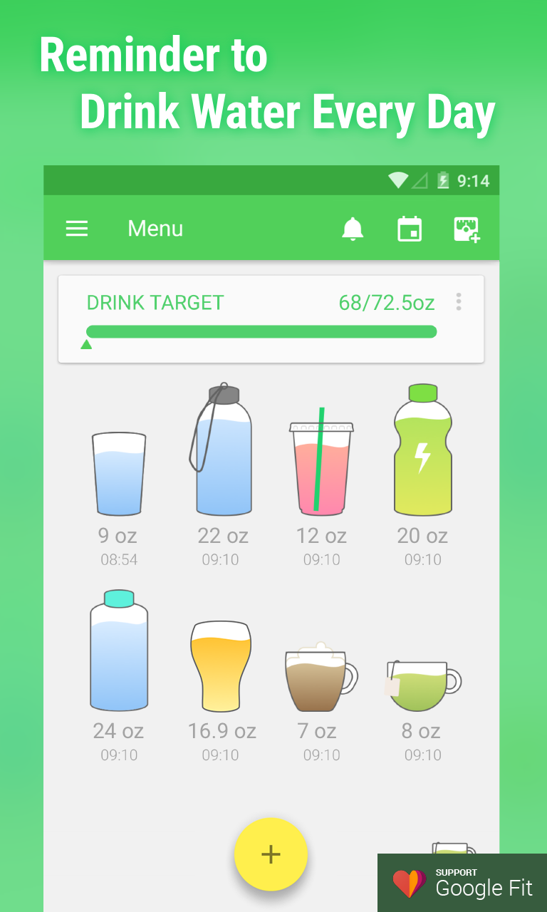 اسکرین شات 1 برنامه Water Drink Reminder