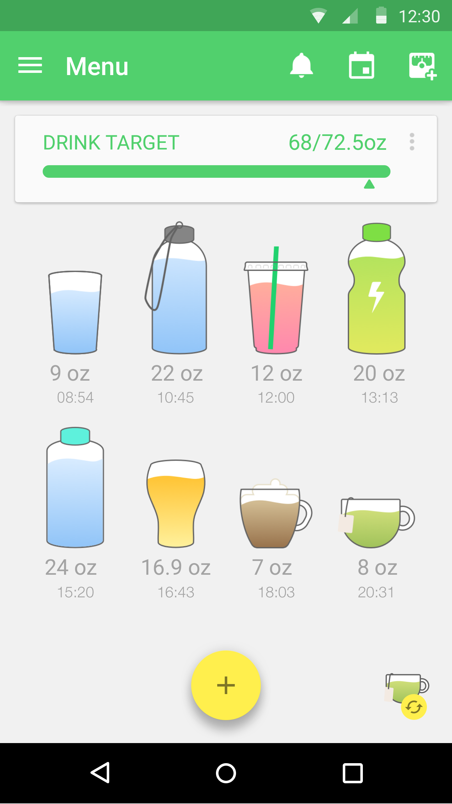 اسکرین شات 8 برنامه Water Drink Reminder