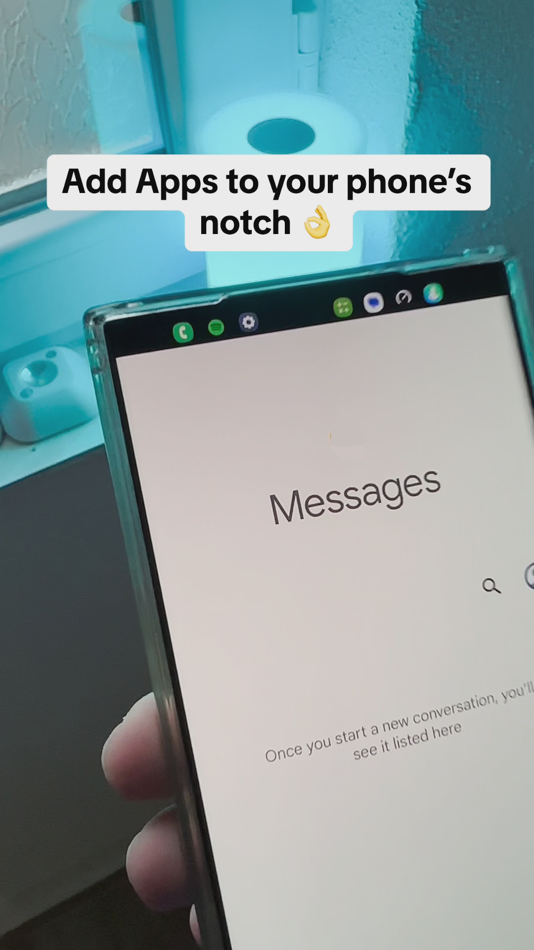 اسکرین شات 1 برنامه Notcha Second Minimal Launcher