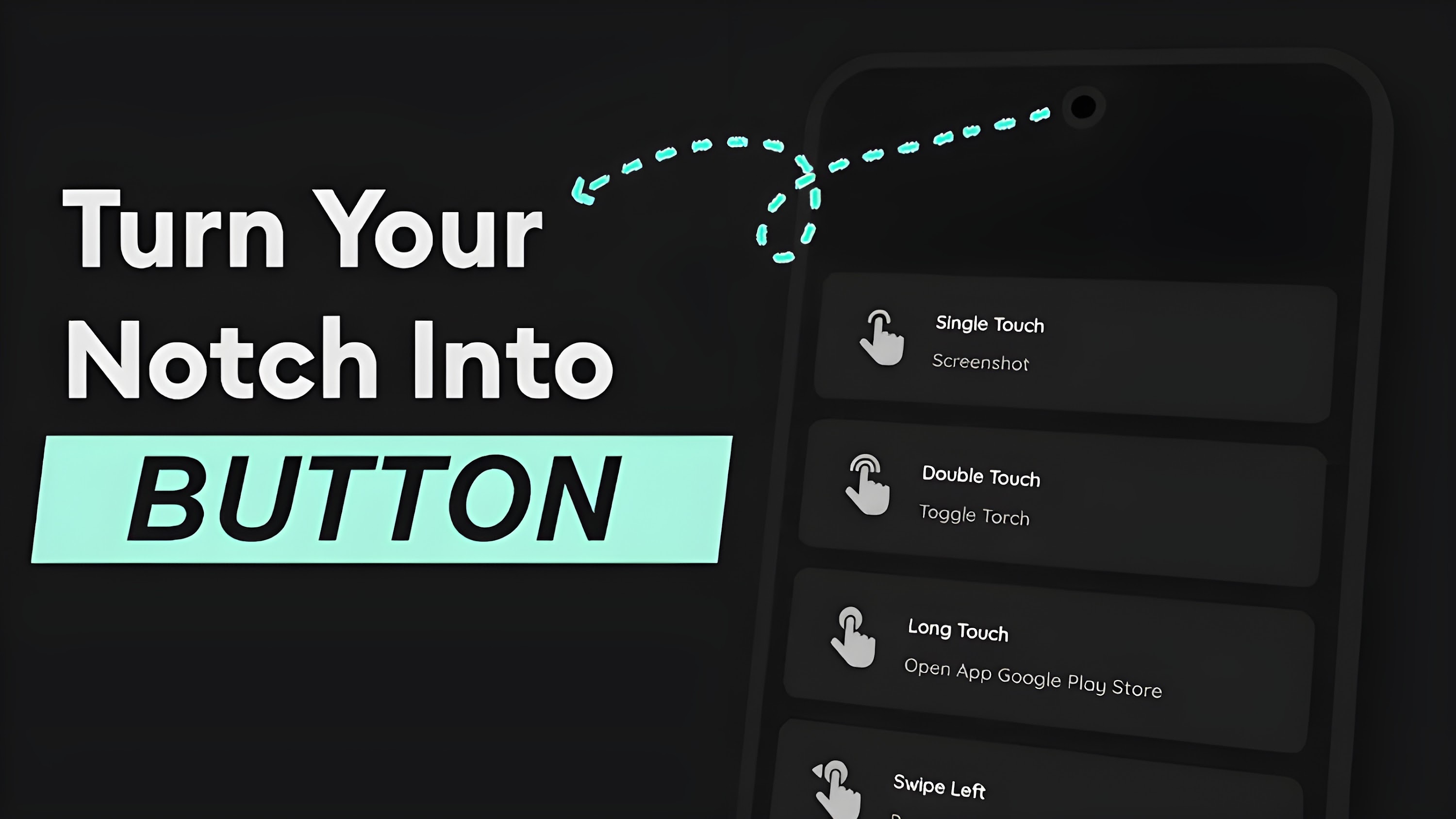 اسکرین شات 2 برنامه Touch The Notch - Action Notch