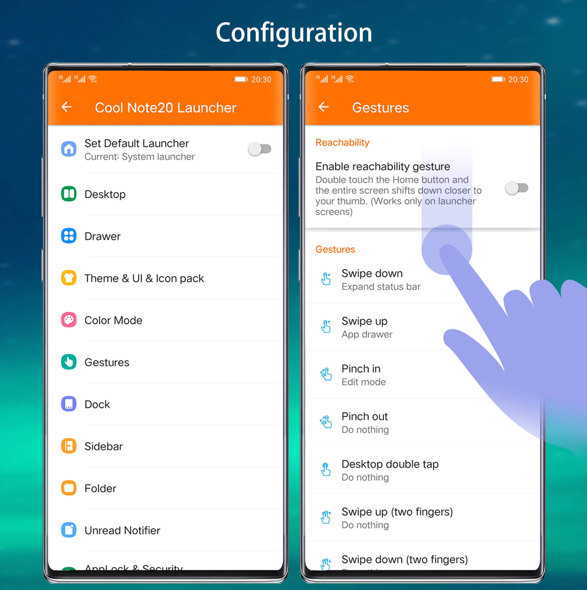 اسکرین شات 6 برنامه Cool Note20 Launcher Galaxy UI