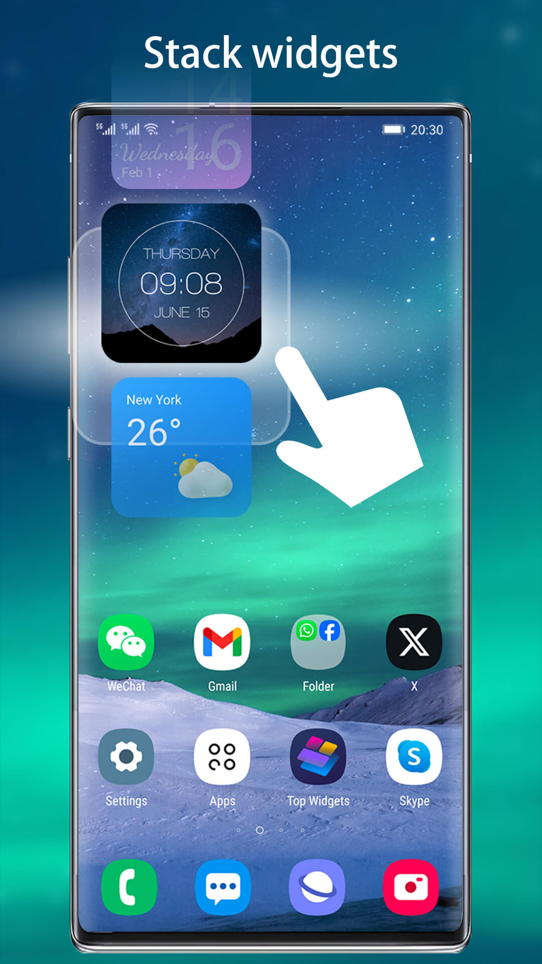 اسکرین شات 7 برنامه Cool Note20 Launcher Galaxy UI