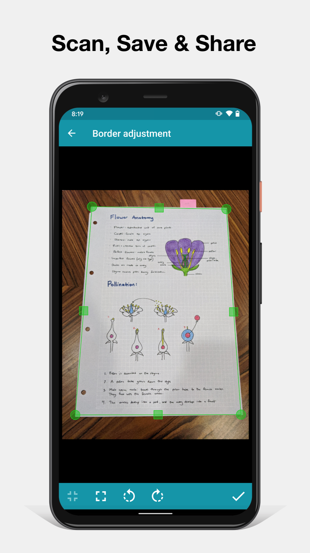 اسکرین شات 2 برنامه Notebloc Scanner - Scan to PDF