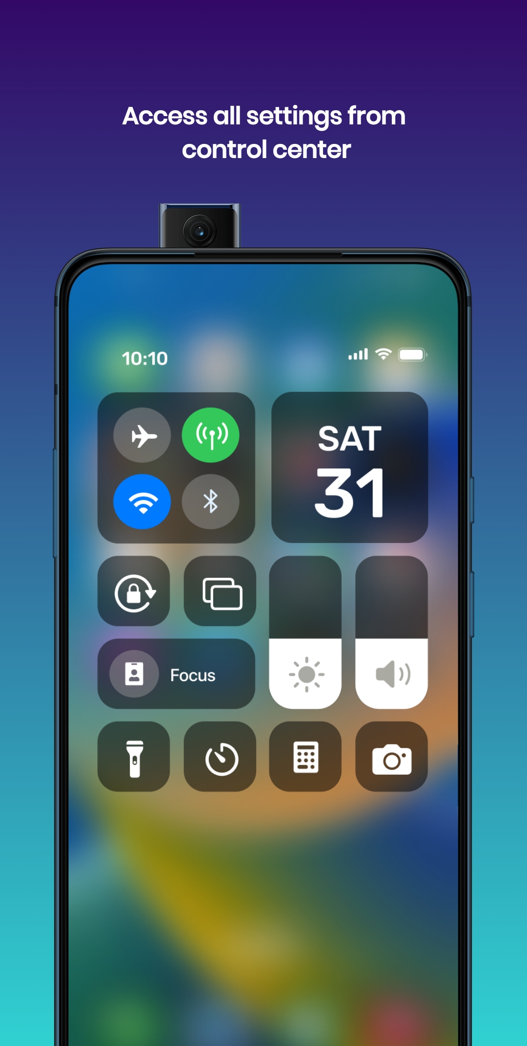 اسکرین شات 1 برنامه iPhone Control Center iOS 16