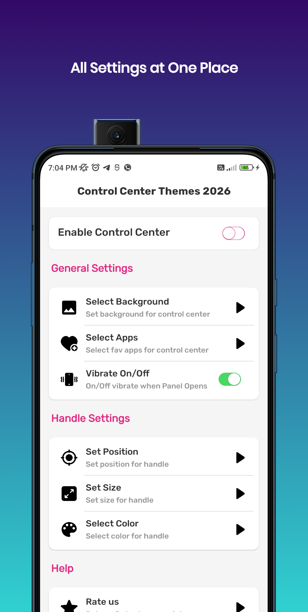 اسکرین شات 3 برنامه Control Center Themes 2026