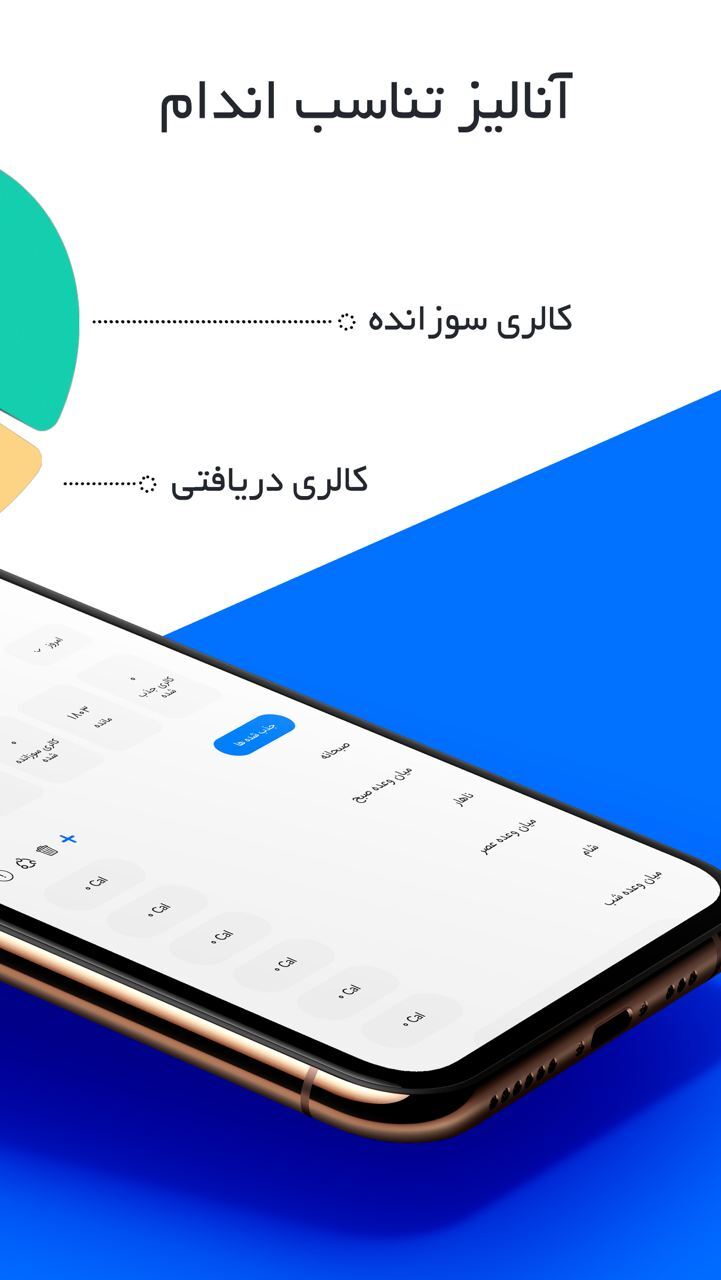 اسکرین شات 2 برنامه ‏‏‏نوین فیتنس- اپلیکیشن کالری شمار