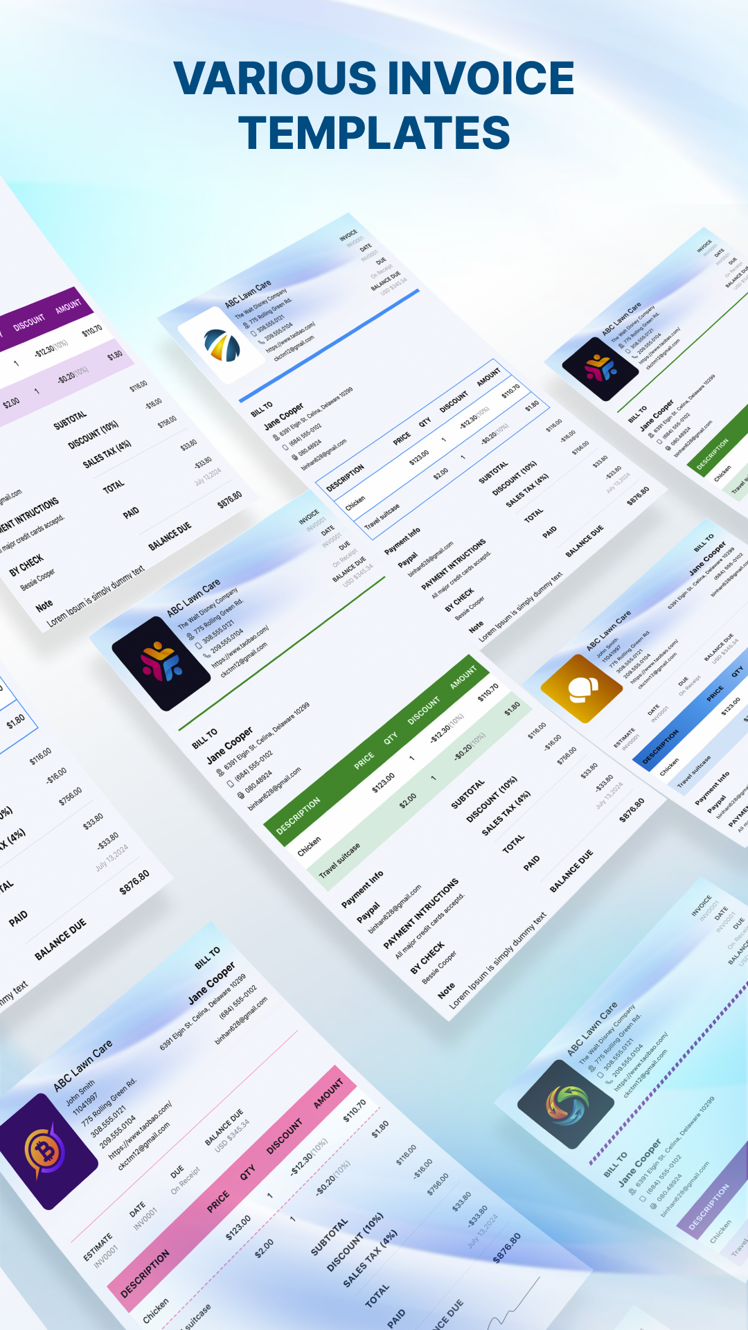 اسکرین شات 2 برنامه Invoice Maker: Money CalcTool