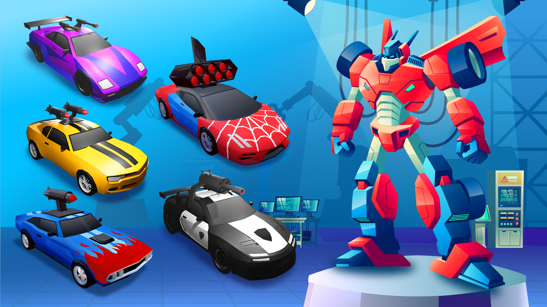 اسکرین شات 6 بازی Robot Merge Master: Car Games