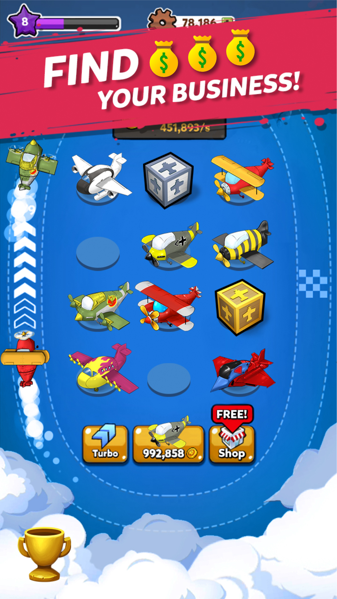 اسکرین شات 3 بازی Merge AirPlane: Plane Merger