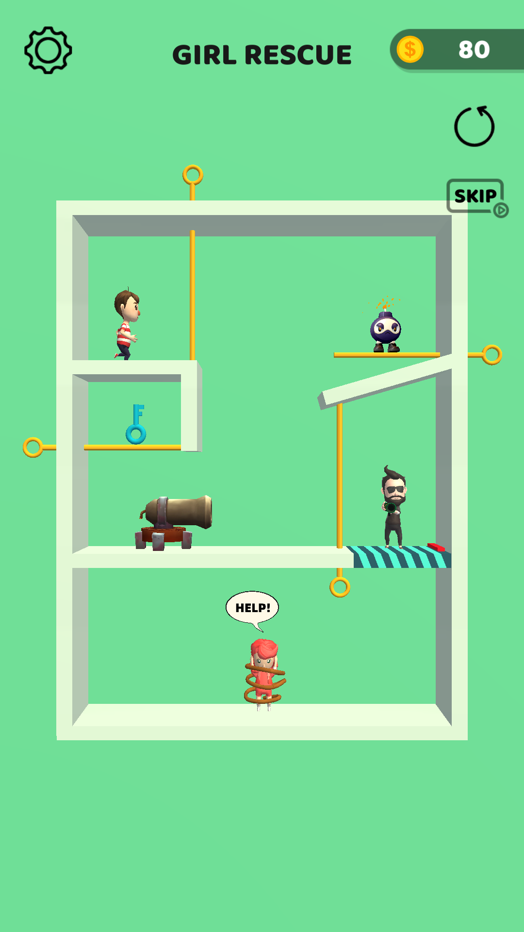 اسکرین شات 2 بازی Pin Rescue-Pull the pin game!