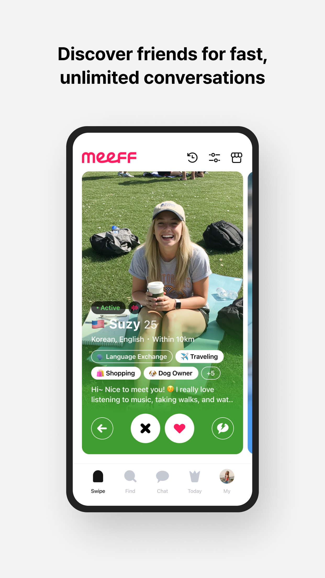 اسکرین شات 4 برنامه MEEFF - Make Global Friends