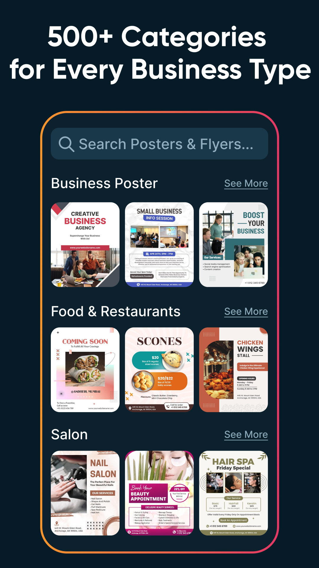 اسکرین شات 2 برنامه Poster Maker, Flyer Maker