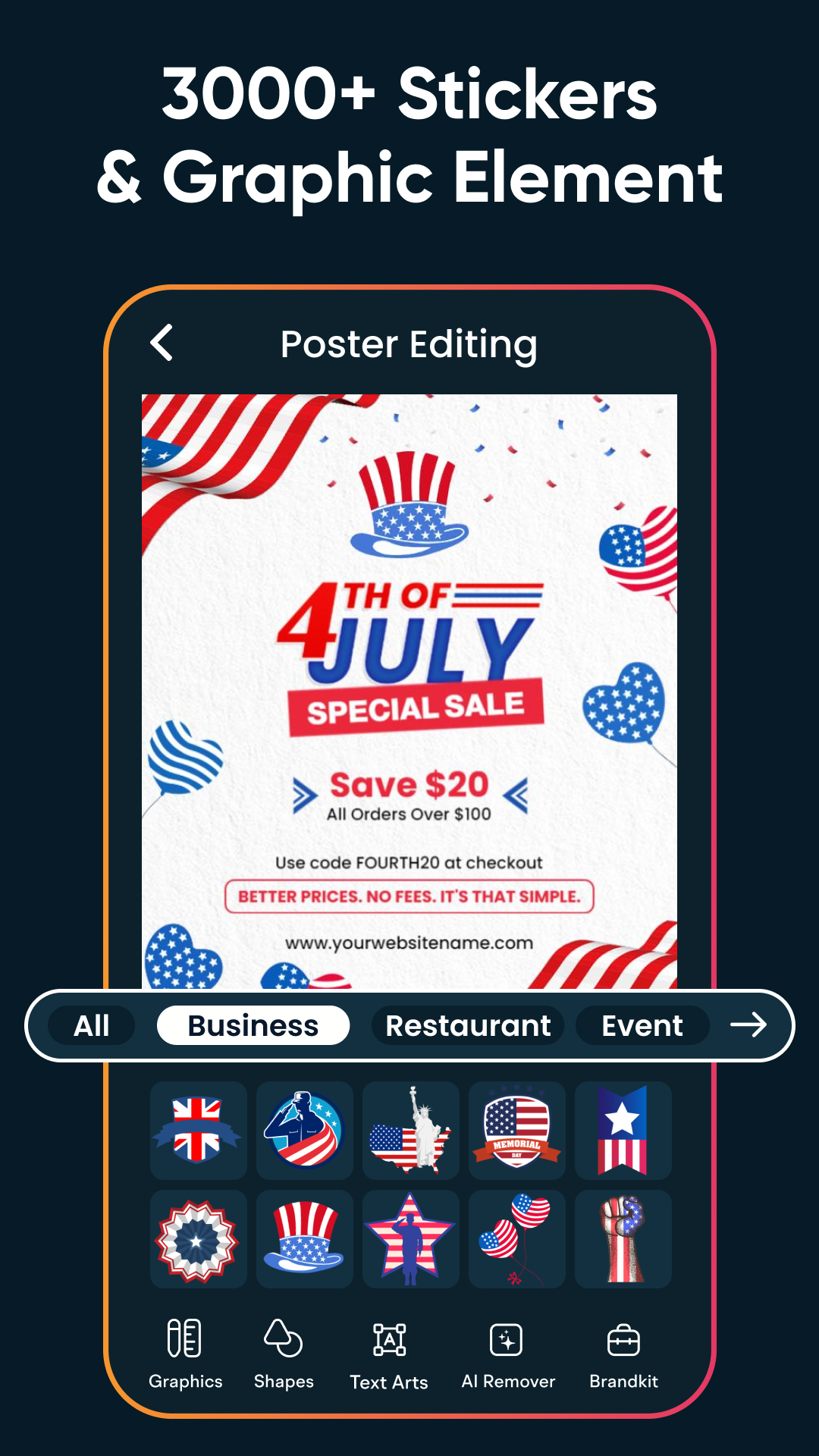 اسکرین شات 4 برنامه Poster Maker, Flyer Maker