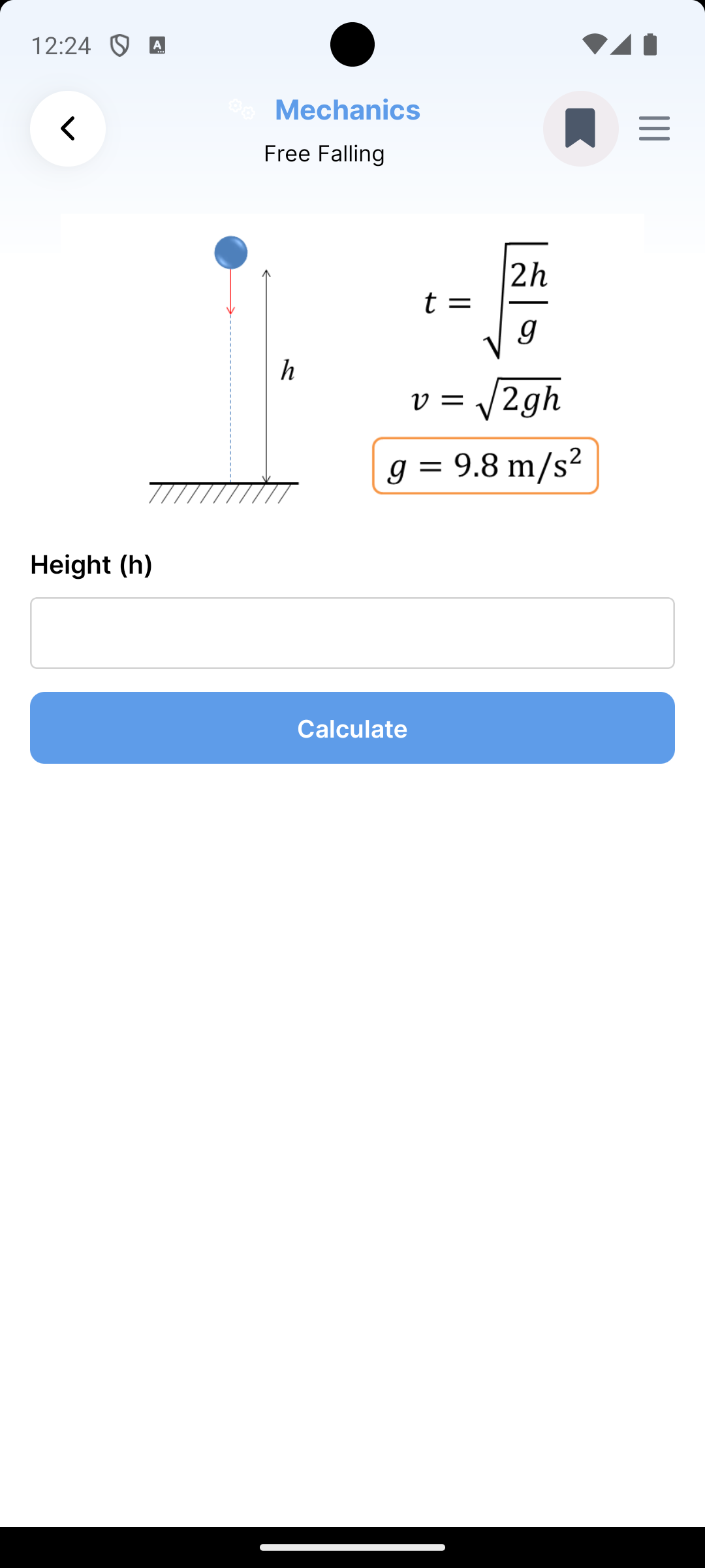 اسکرین شات 5 برنامه Physics Formulas Lite