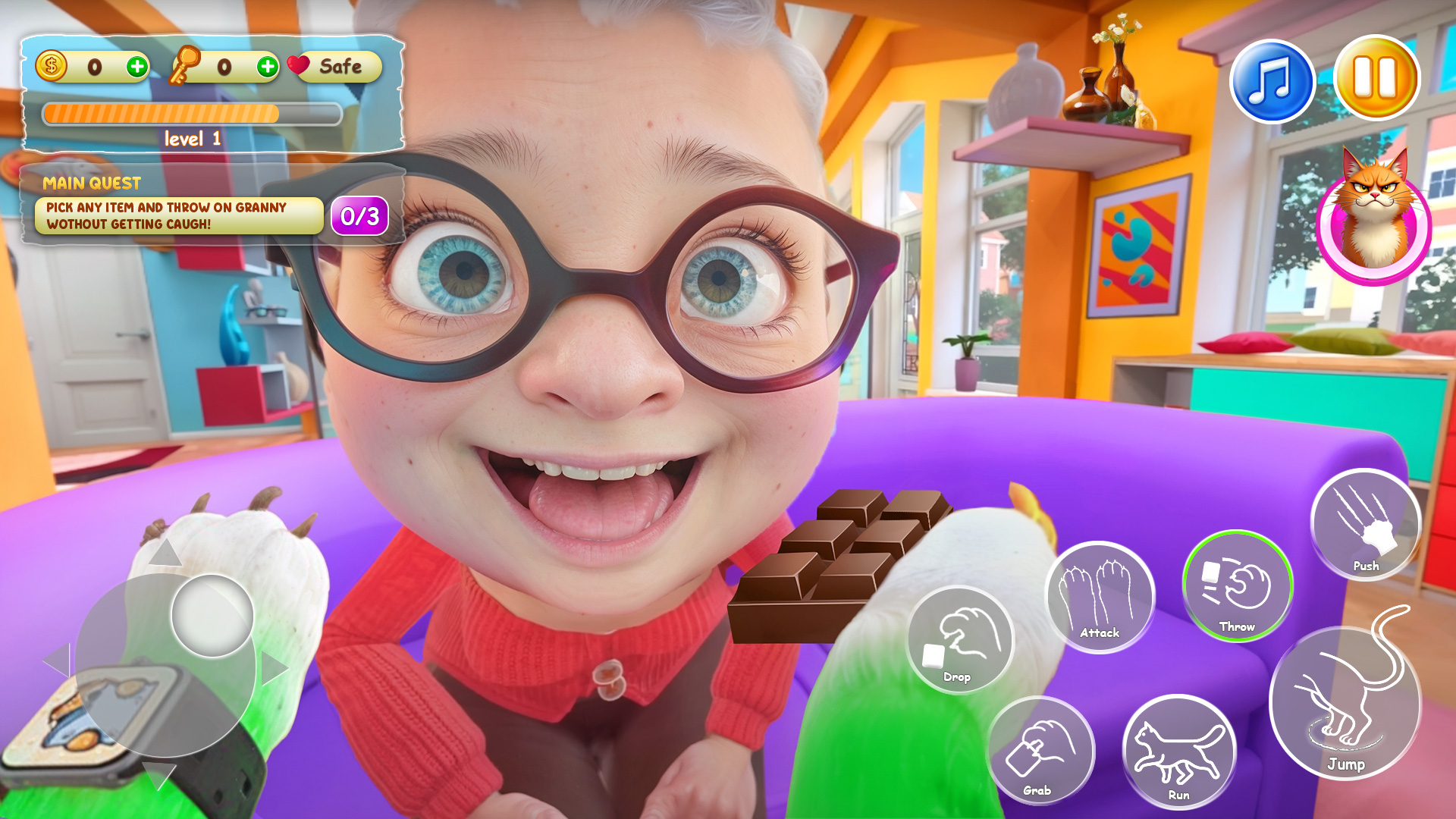 اسکرین شات 2 بازی Cat Simulator Pranks Vs Granny