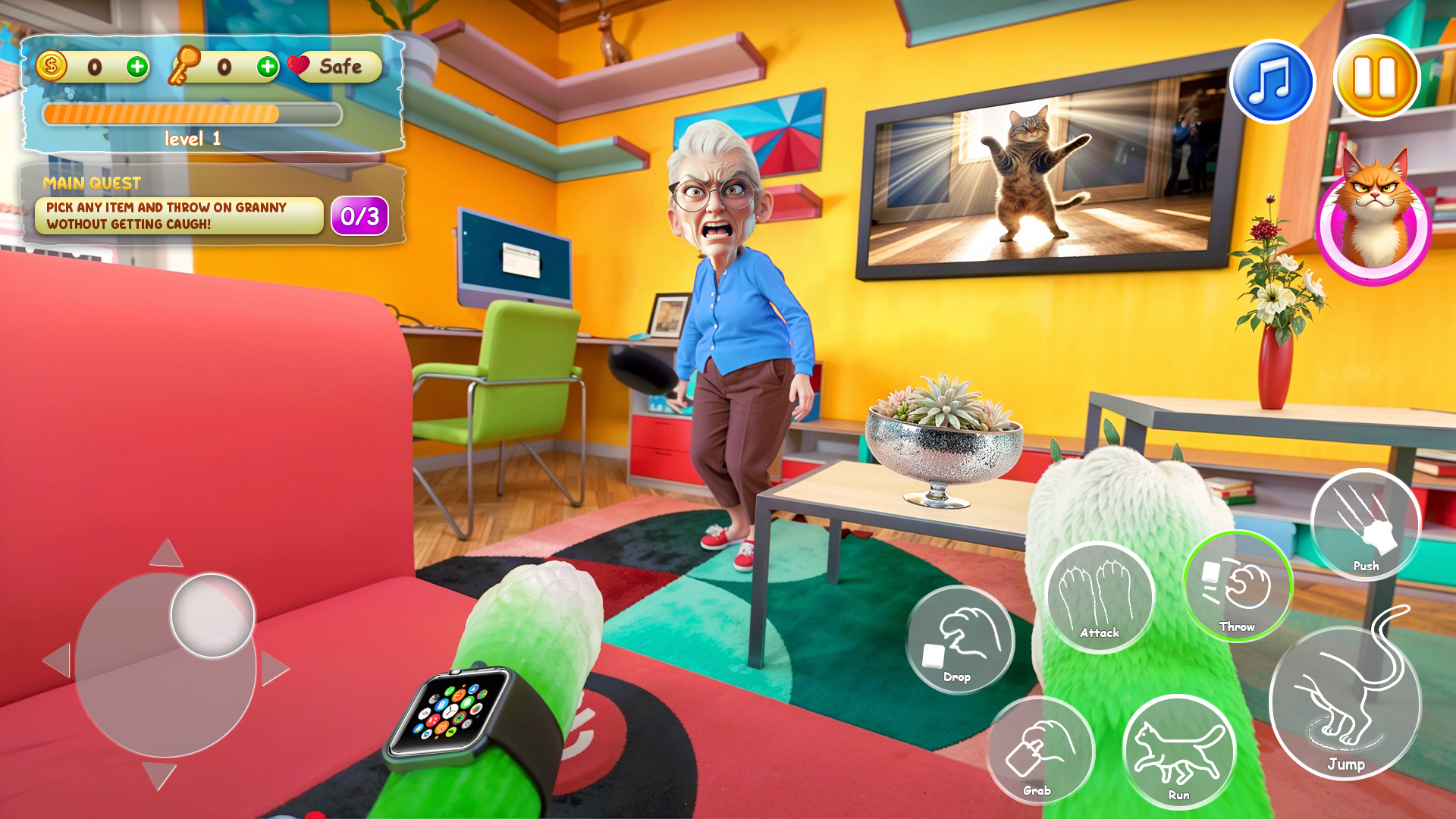 اسکرین شات 1 بازی Cat Simulator Pranks Vs Granny