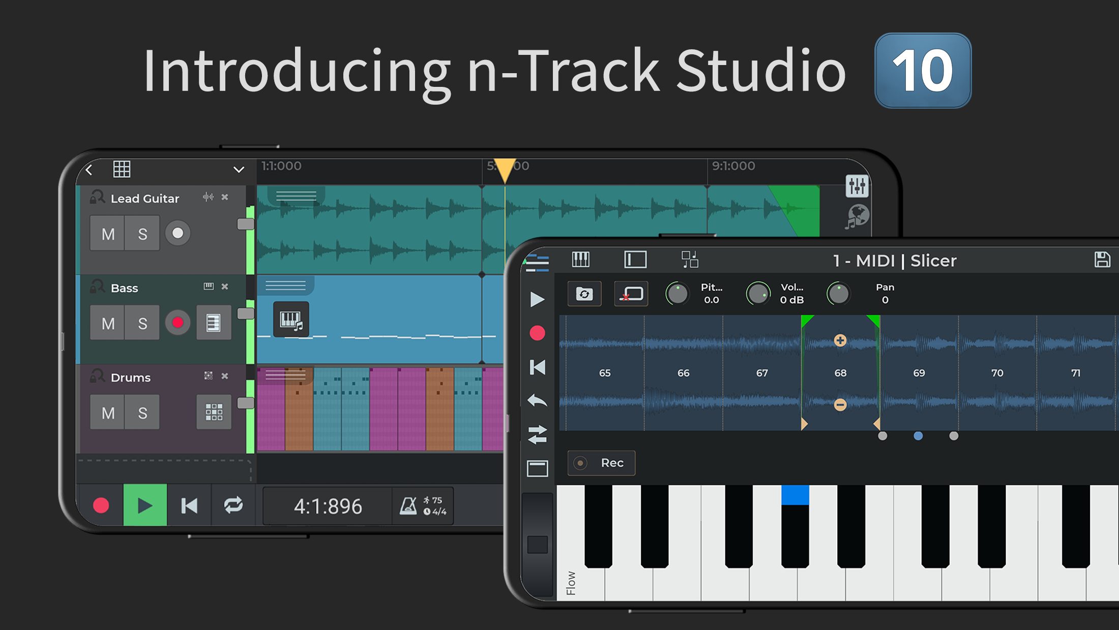 اسکرین شات 1 برنامه n-Track Studio DAW: Make Music