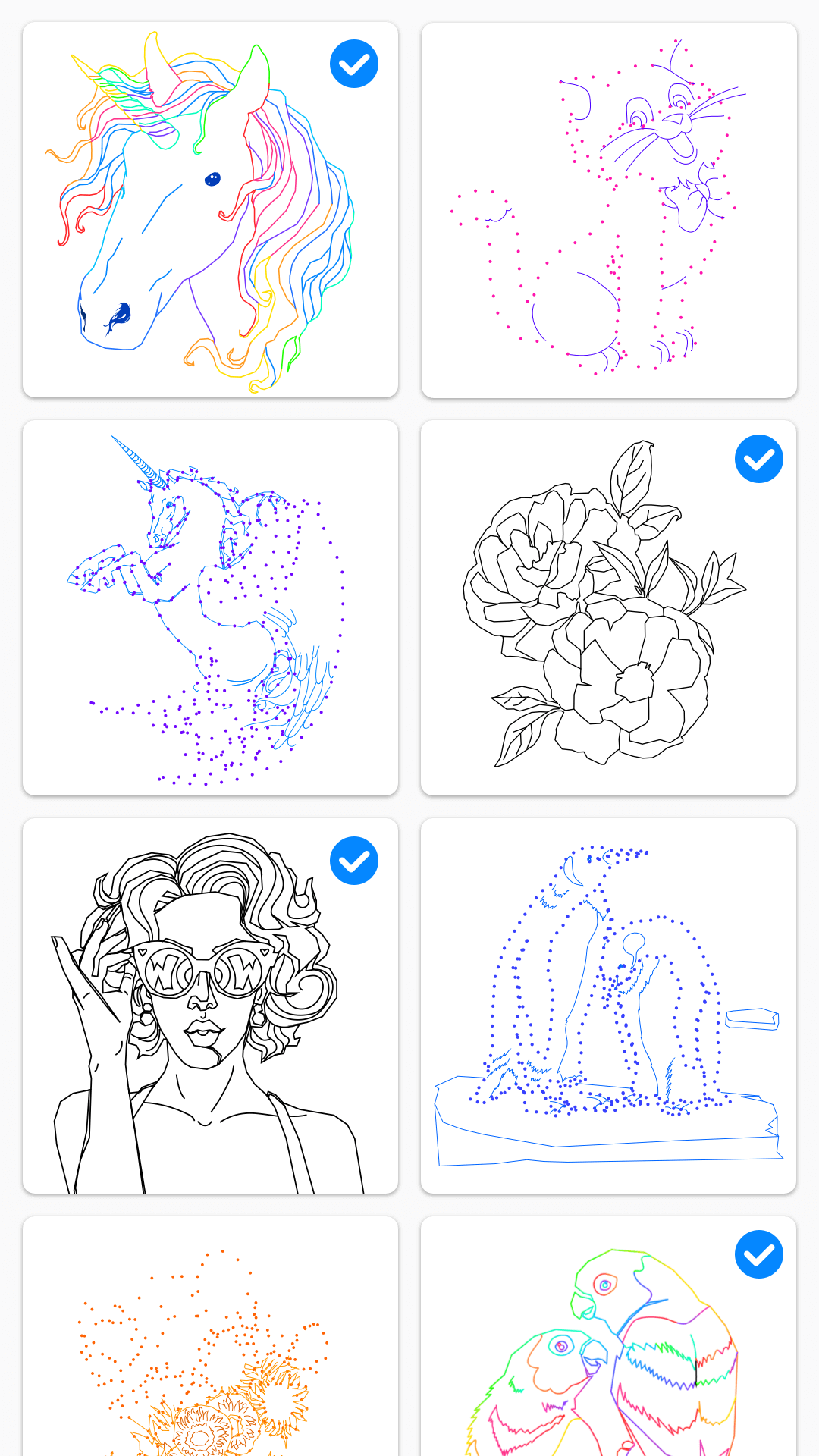 اسکرین شات 3 برنامه Dot to Dot to Coloring