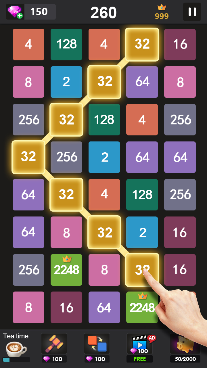 اسکرین شات 1 بازی 2248 - 2048 puzzle games
