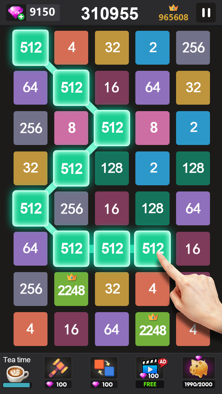 اسکرین شات 4 بازی 2248 - 2048 puzzle games