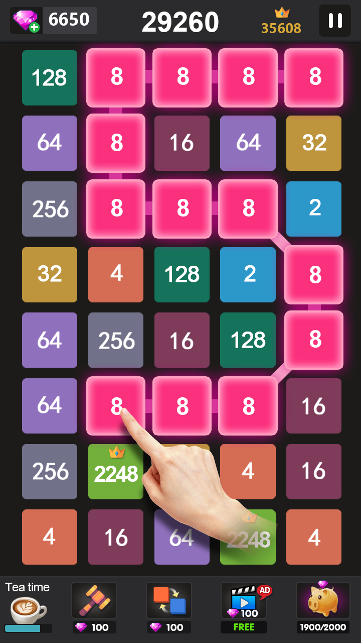 اسکرین شات 3 بازی 2248 - 2048 puzzle games