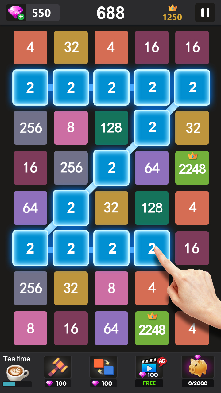 اسکرین شات 2 بازی 2248 - 2048 puzzle games