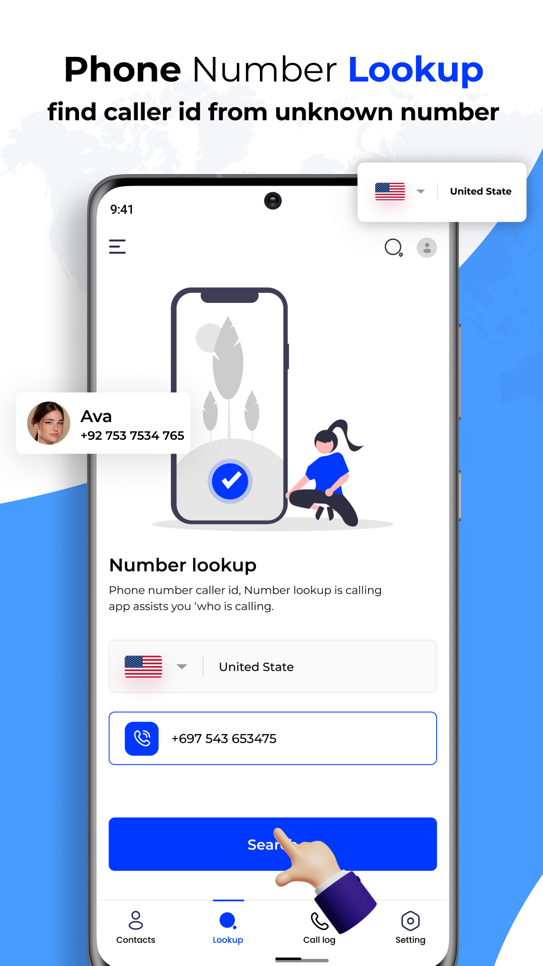 اسکرین شات 3 برنامه Caller Name ID : Number Lookup