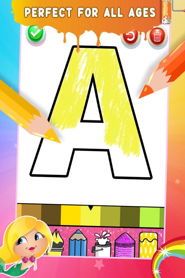 اسکرین شات 6 برنامه Glitter Number & ABC Coloring