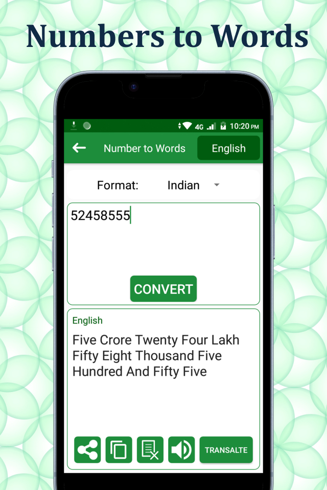 اسکرین شات 5 برنامه Numbers to Words Converter