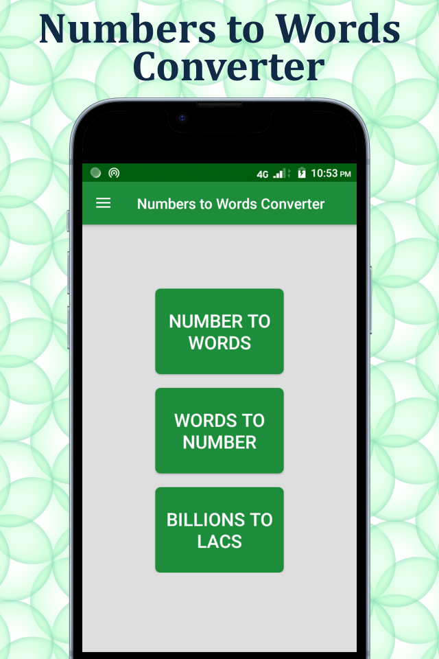 اسکرین شات 1 برنامه Numbers to Words Converter