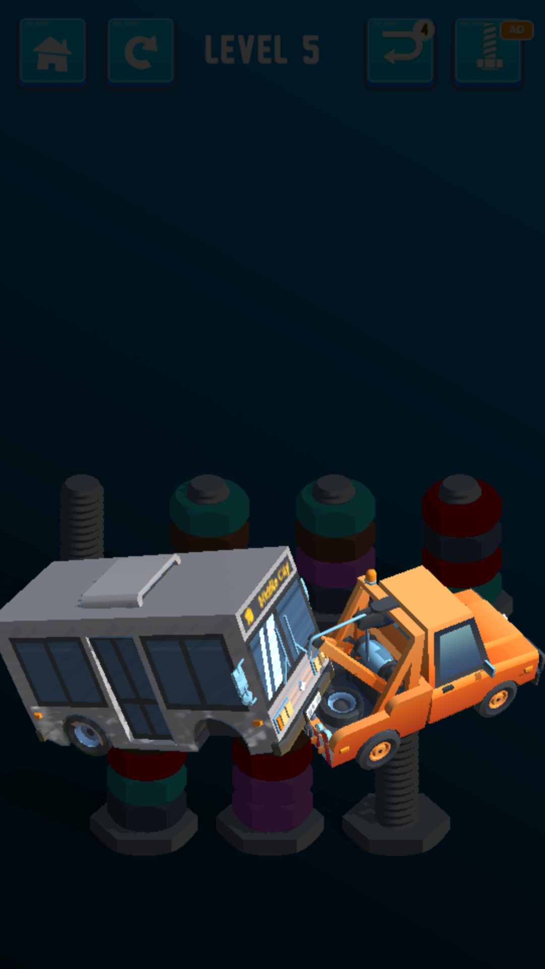 اسکرین شات 4 بازی Nuts & Bolts Color Sort: Cars