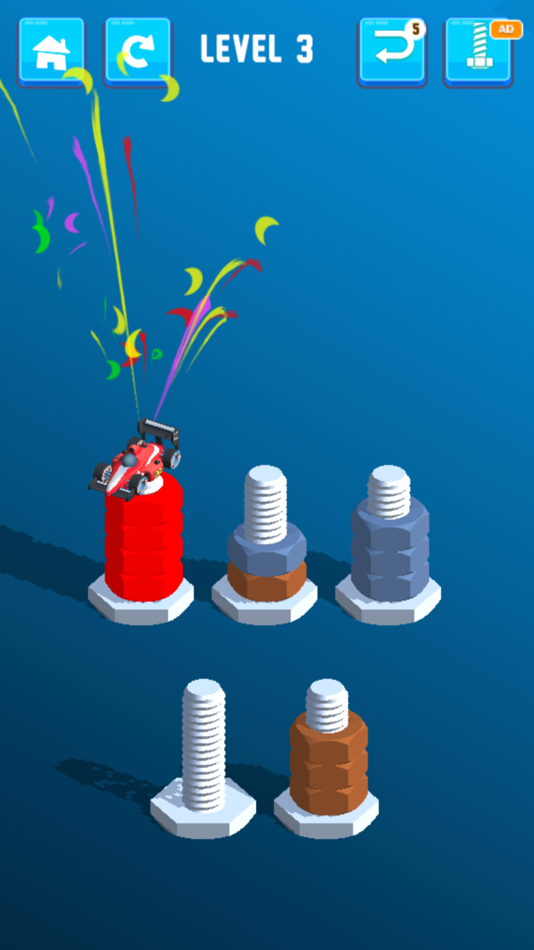 اسکرین شات 7 بازی Nuts & Bolts Color Sort: Cars