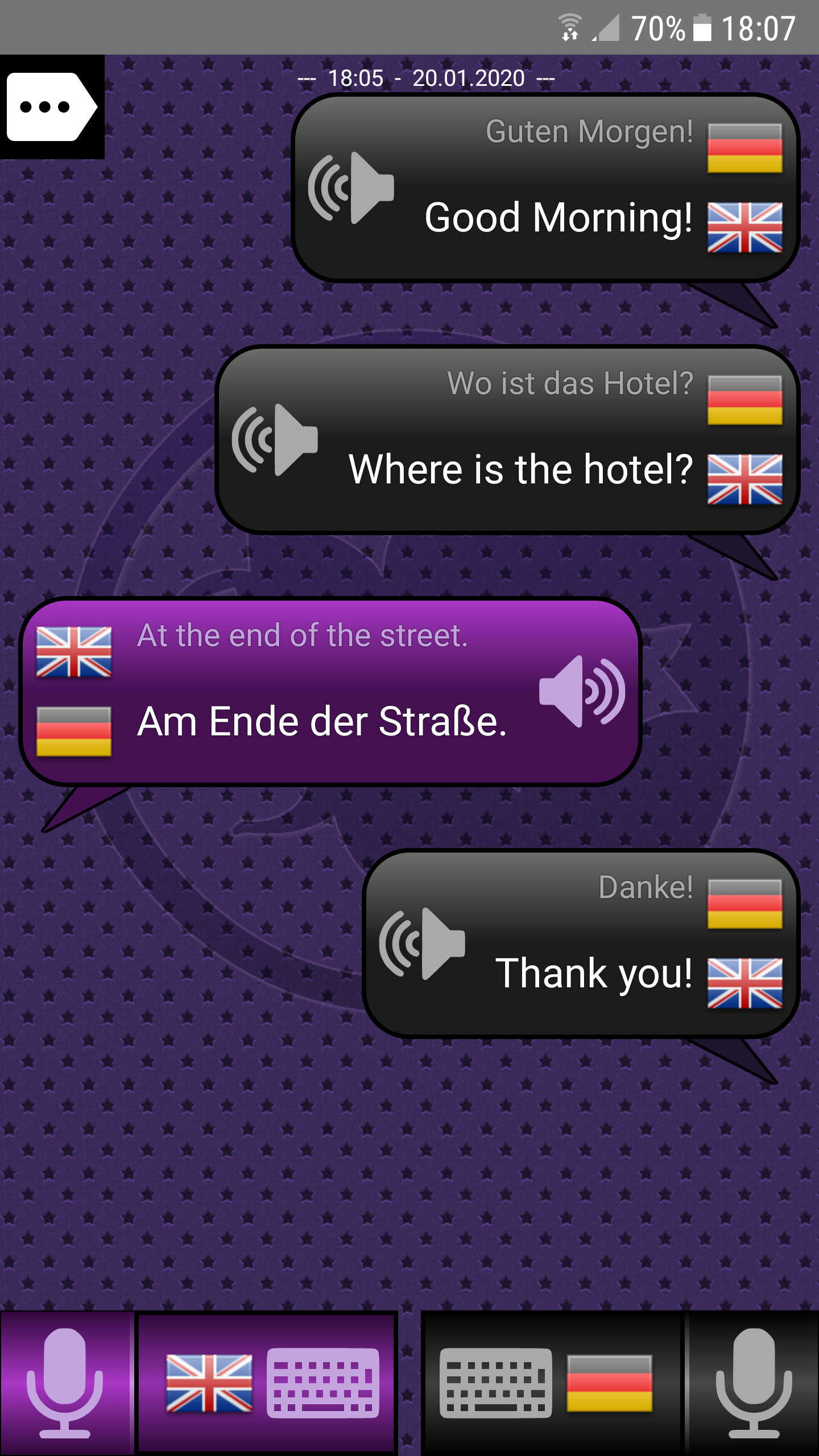 اسکرین شات برنامه Conversation Translator 3