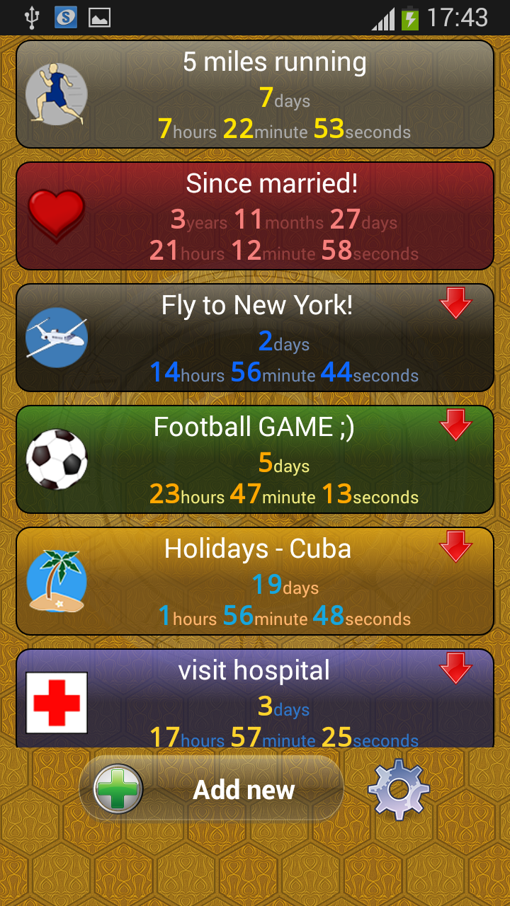 اسکرین شات برنامه Countdown Chronometer & Widget 4