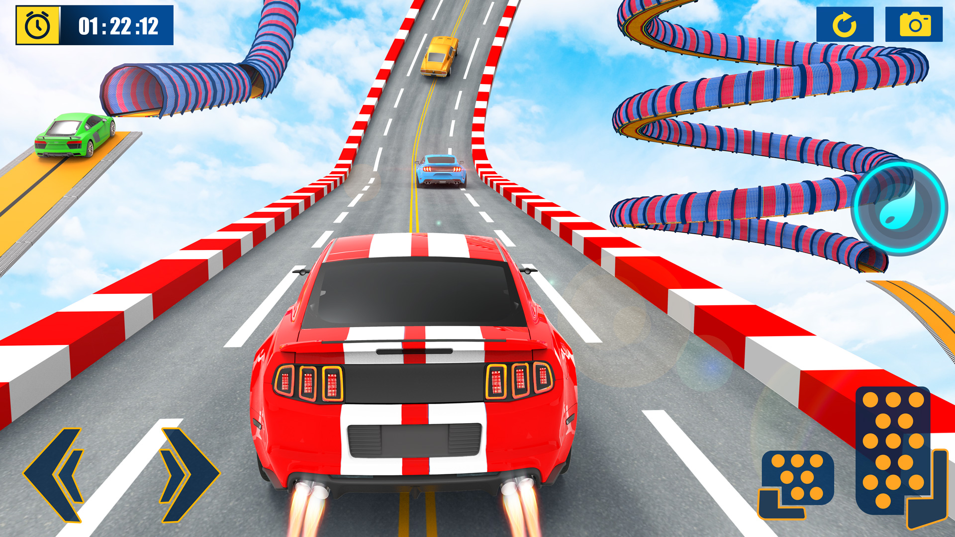اسکرین شات 3 برنامه Crazy Car Stunt: Car Games 3D