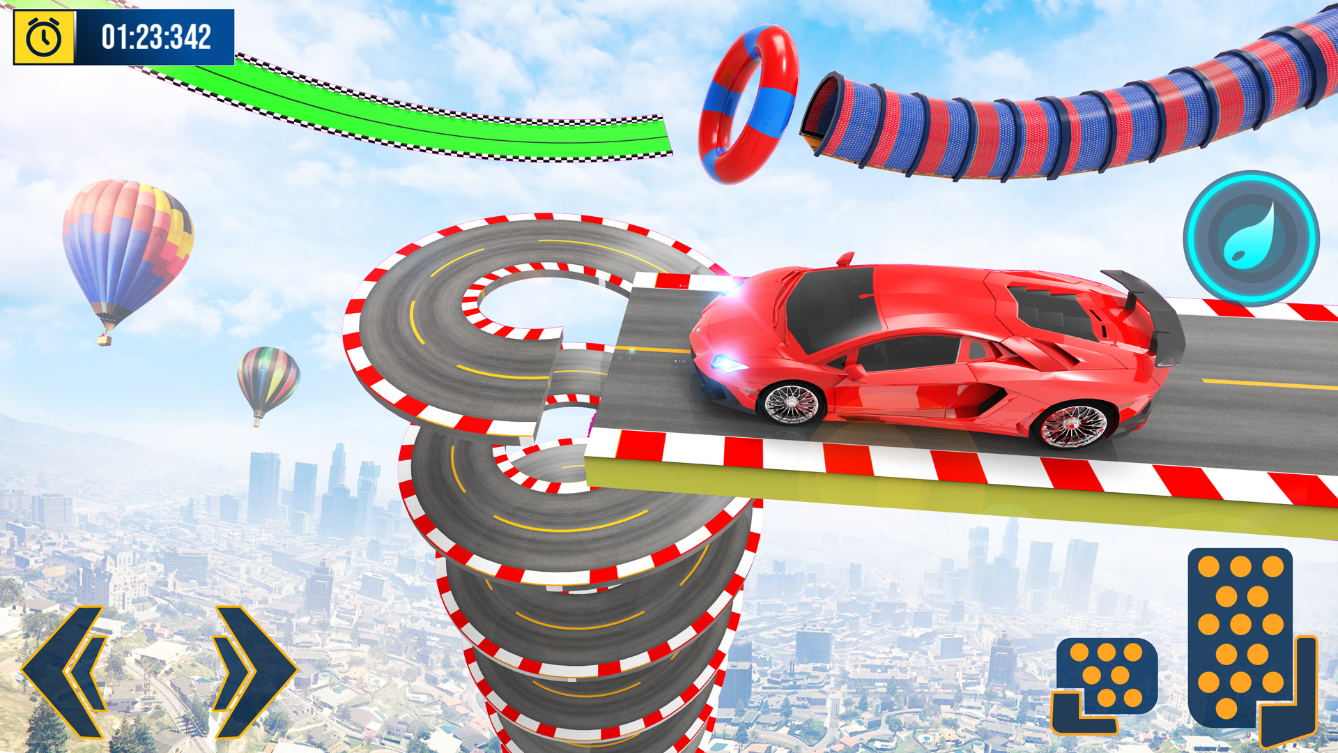 اسکرین شات 1 برنامه Crazy Car Stunt: Car Games 3D