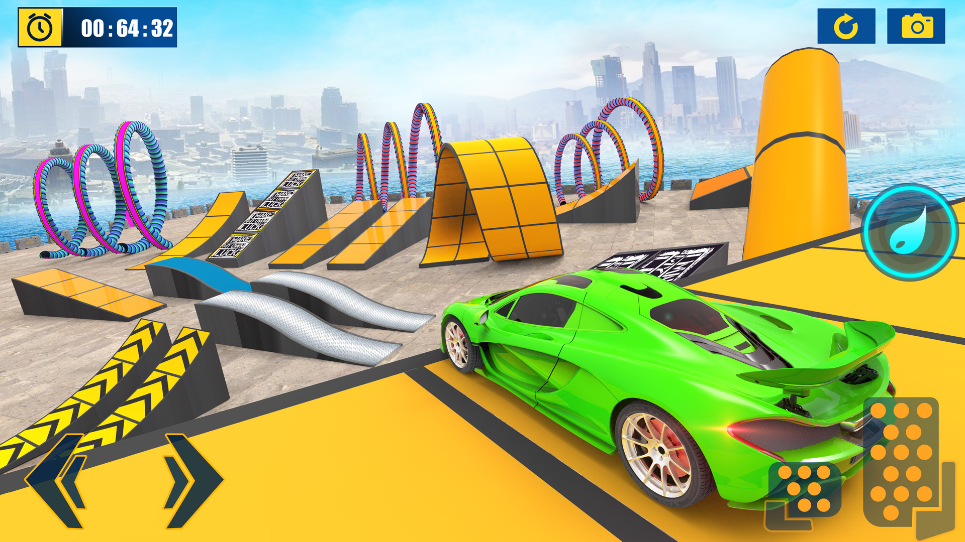 اسکرین شات 4 برنامه Crazy Car Stunt: Car Games 3D
