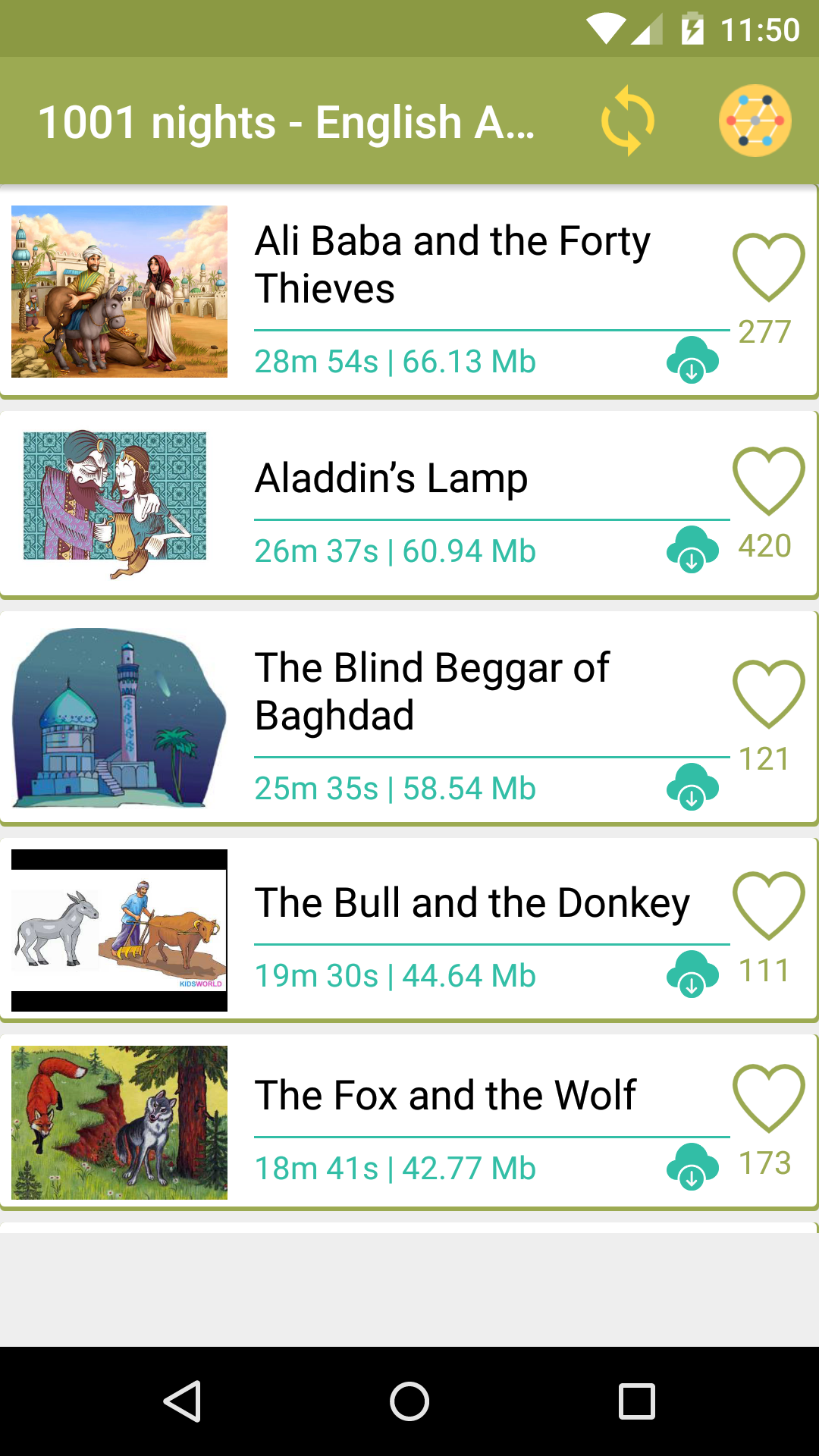 اسکرین شات 2 برنامه English Story with audios - Au