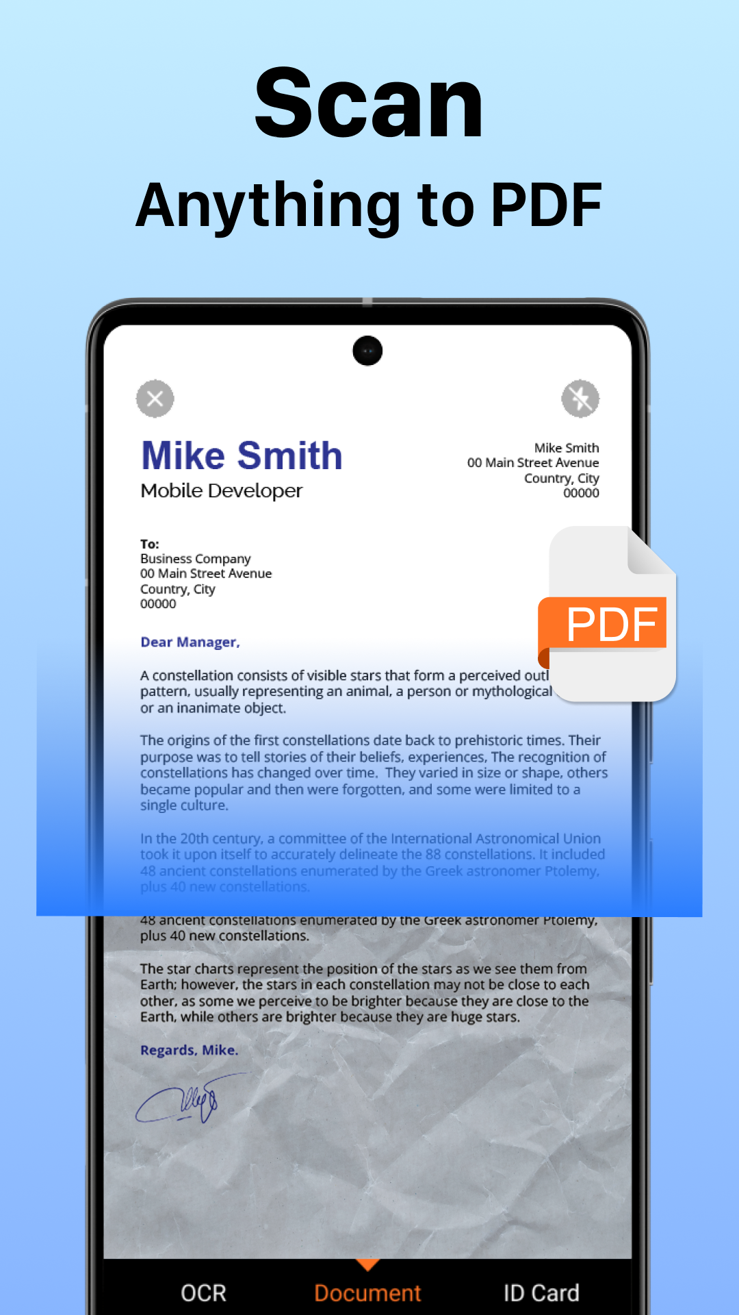 اسکرین شات 1 برنامه OCR Scanner: PDF Reader