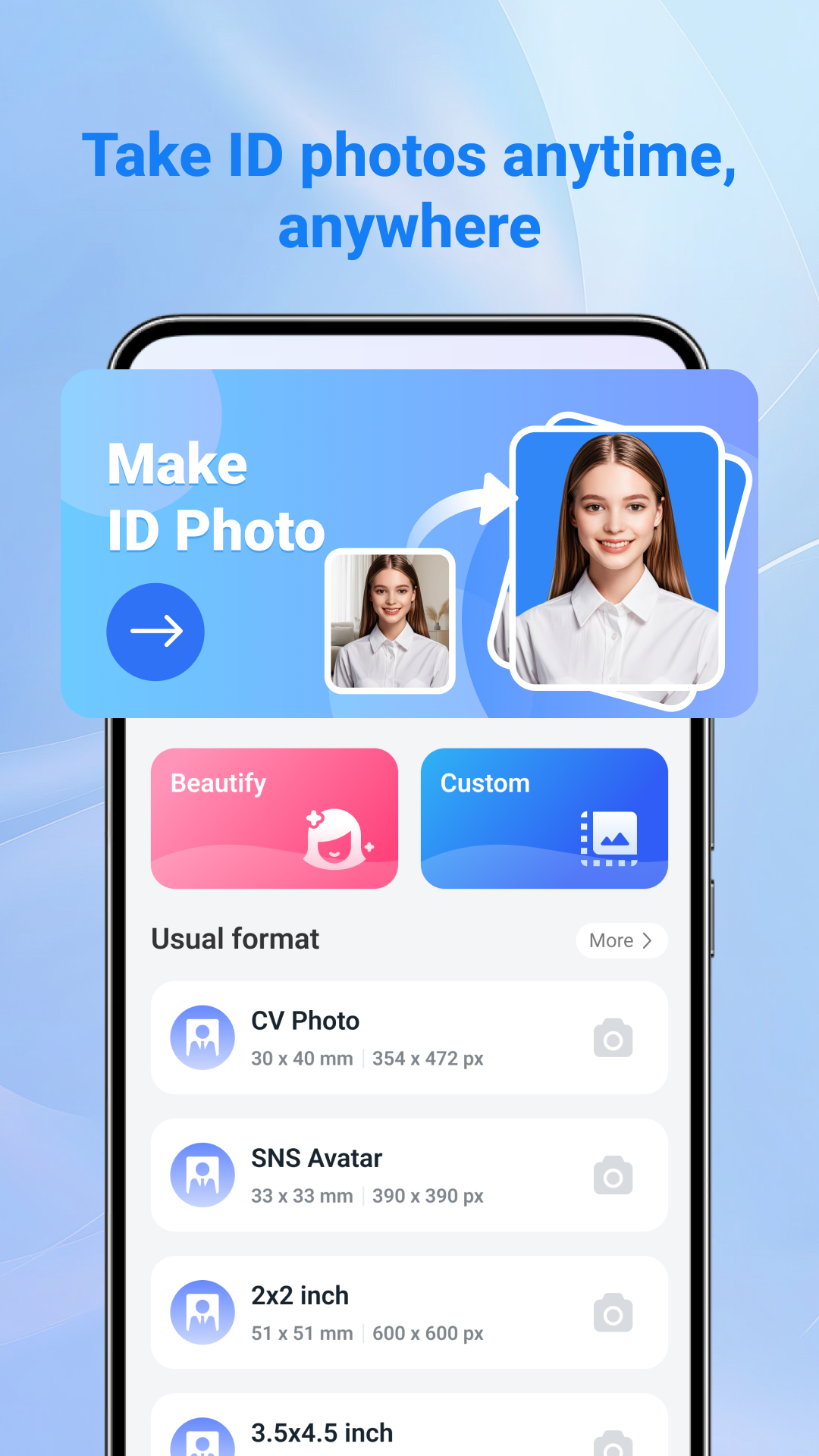 اسکرین شات 1 برنامه ID Photo - Easy ID Maker