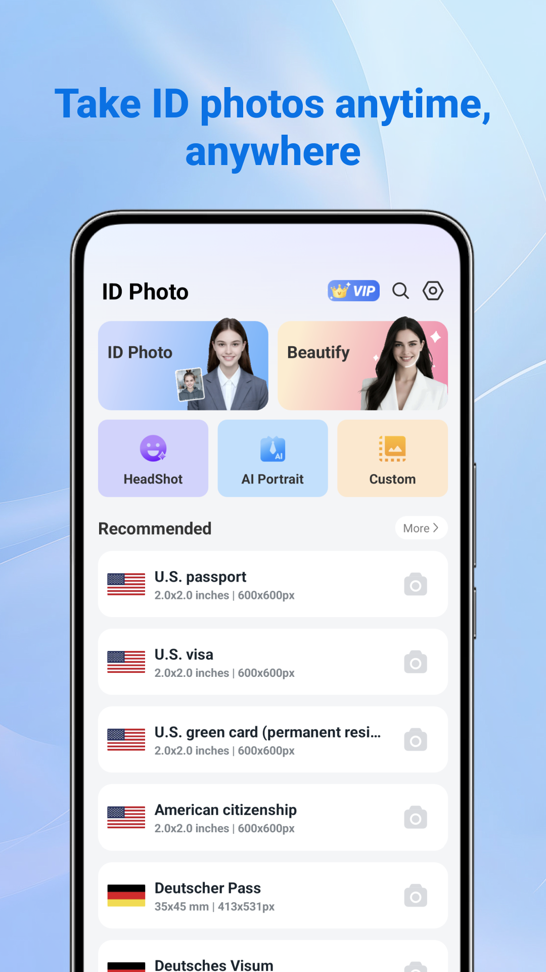 اسکرین شات 1 برنامه ID Photo - Easy ID Maker