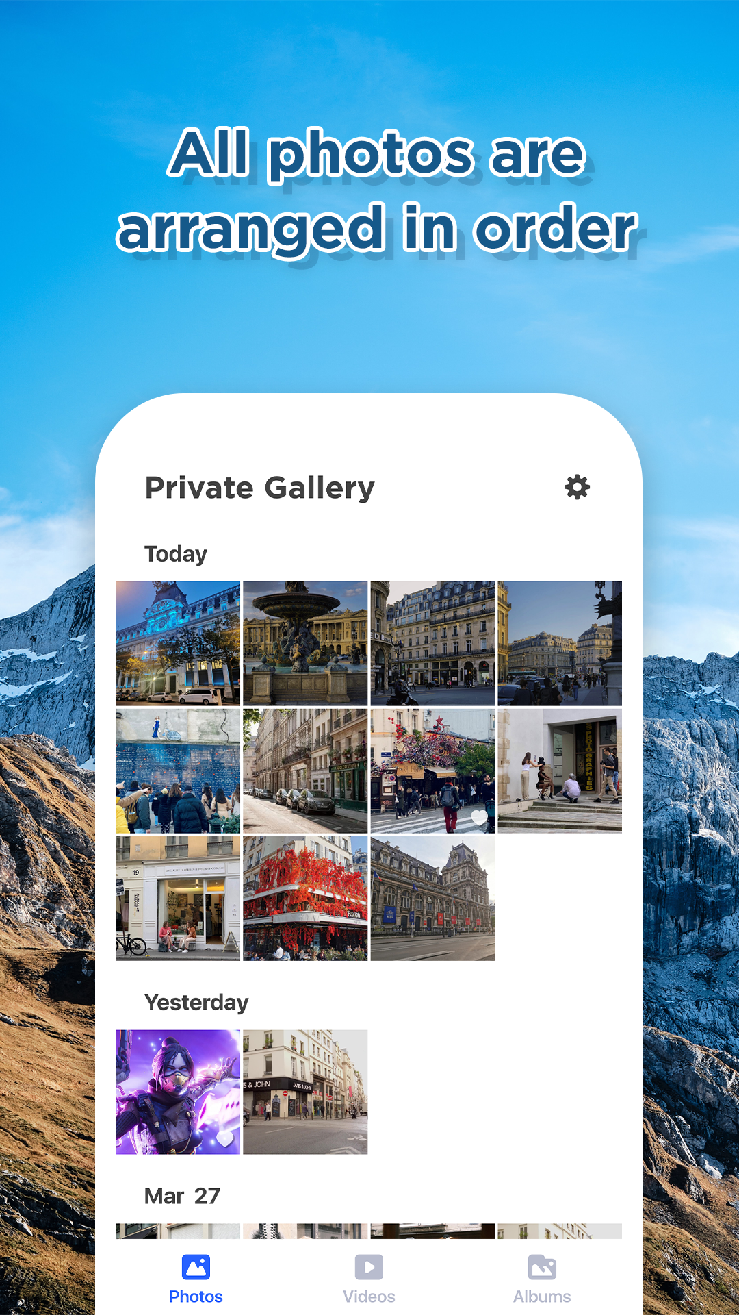 اسکرین شات 1 برنامه Private Gallery - Photo Vault