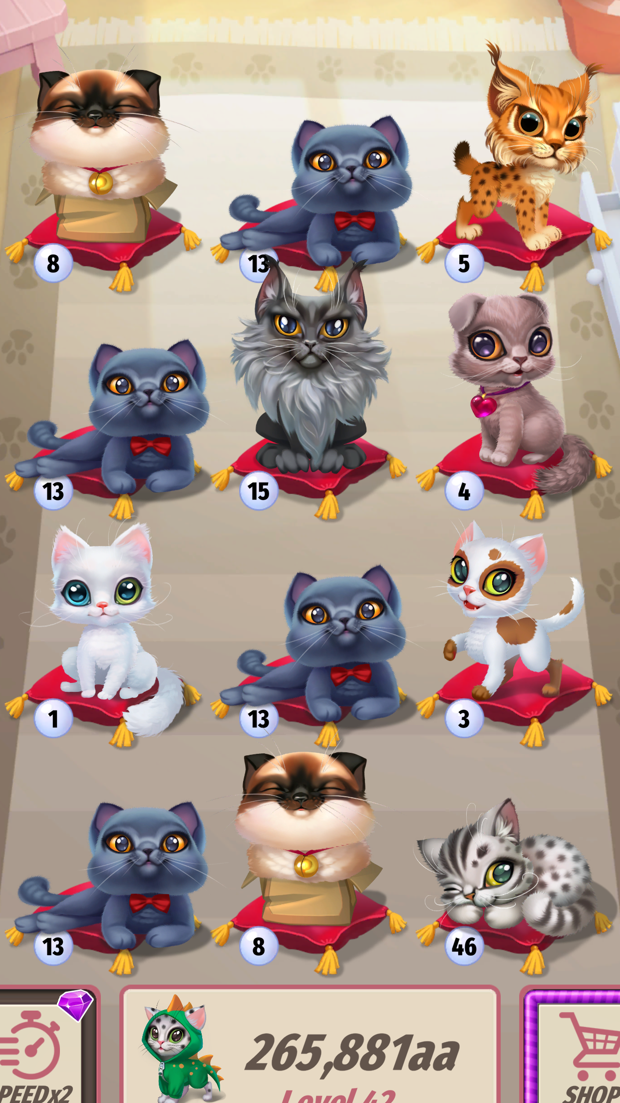 اسکرین شات 1 بازی Catopedia - Merge My Cat