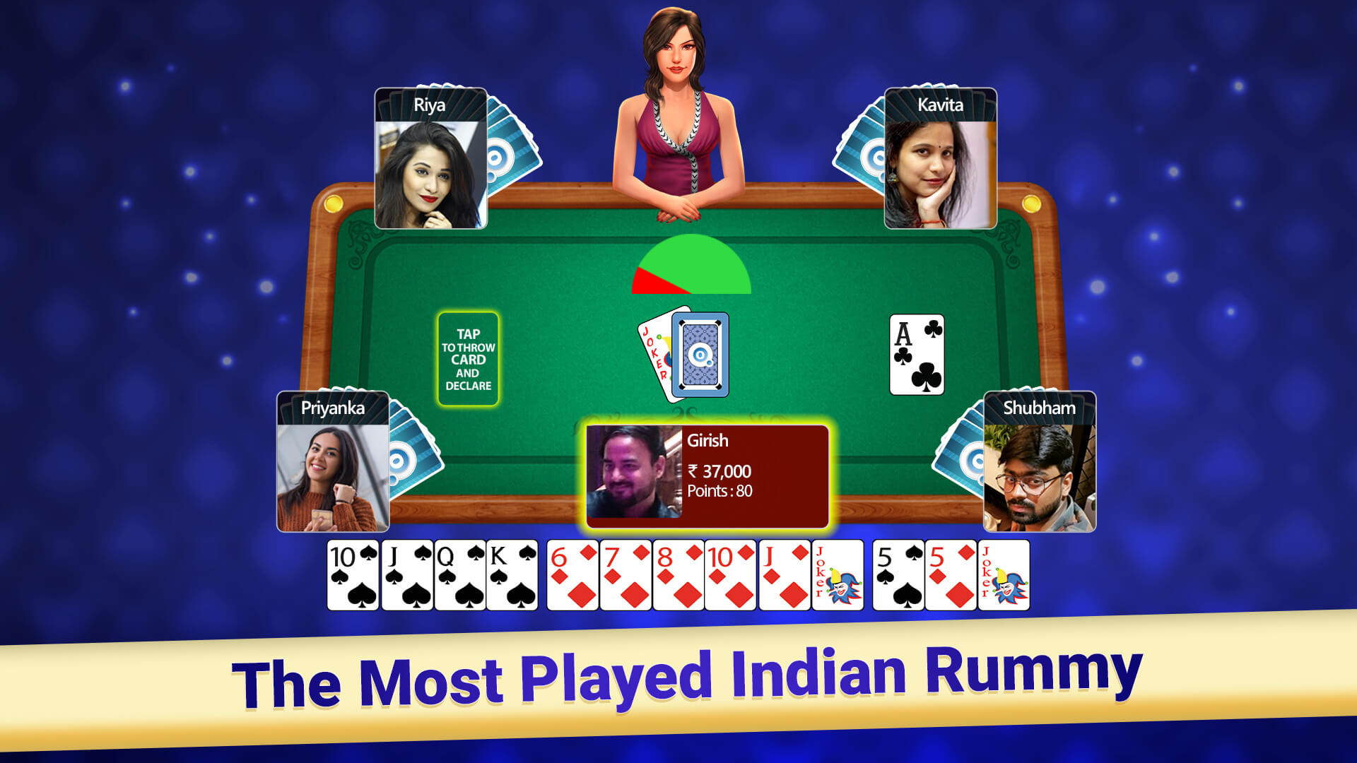 اسکرین شات 1 بازی Indian Rummy -Teen Patti Rummy