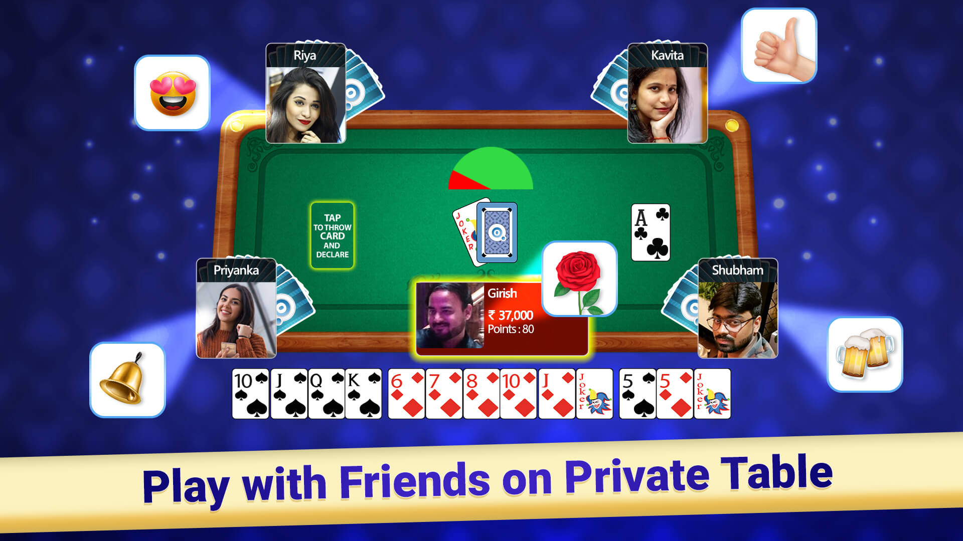 اسکرین شات 4 بازی Indian Rummy -Teen Patti Rummy