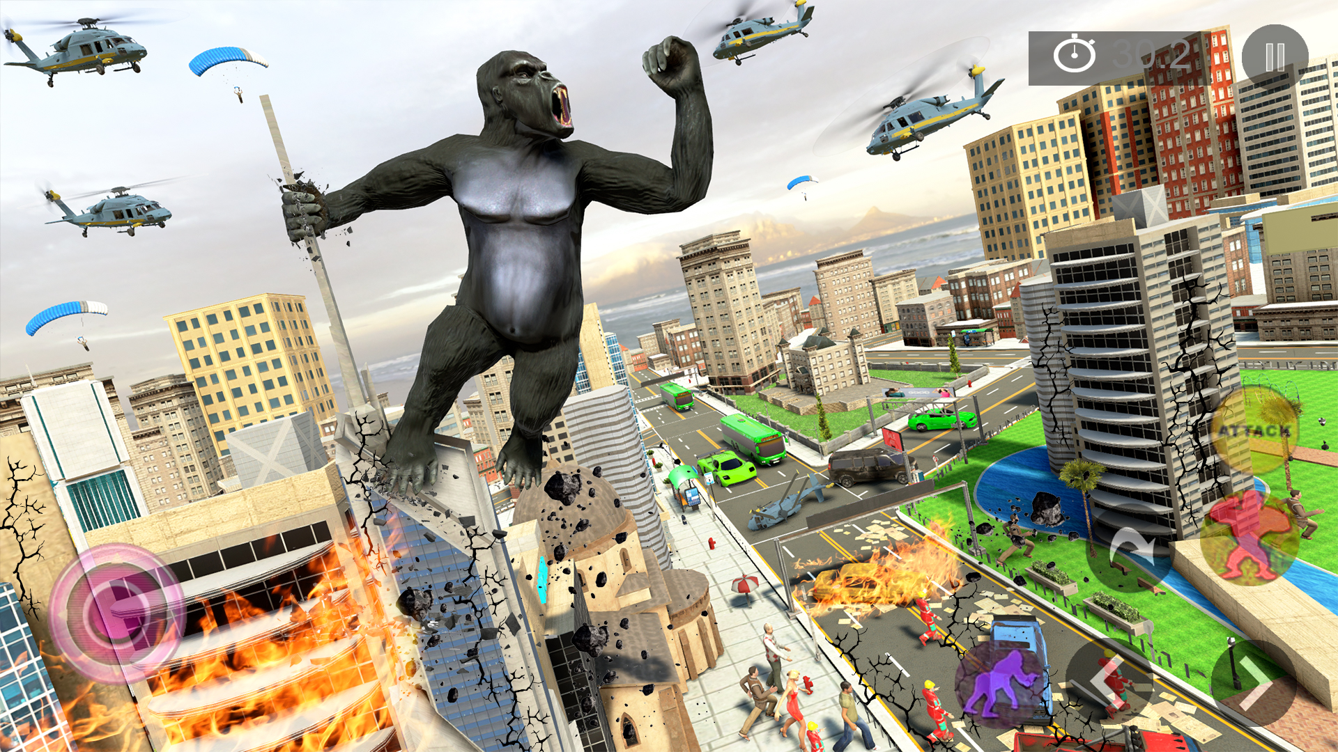 اسکرین شات 7 برنامه King Kong Game: gorilla games