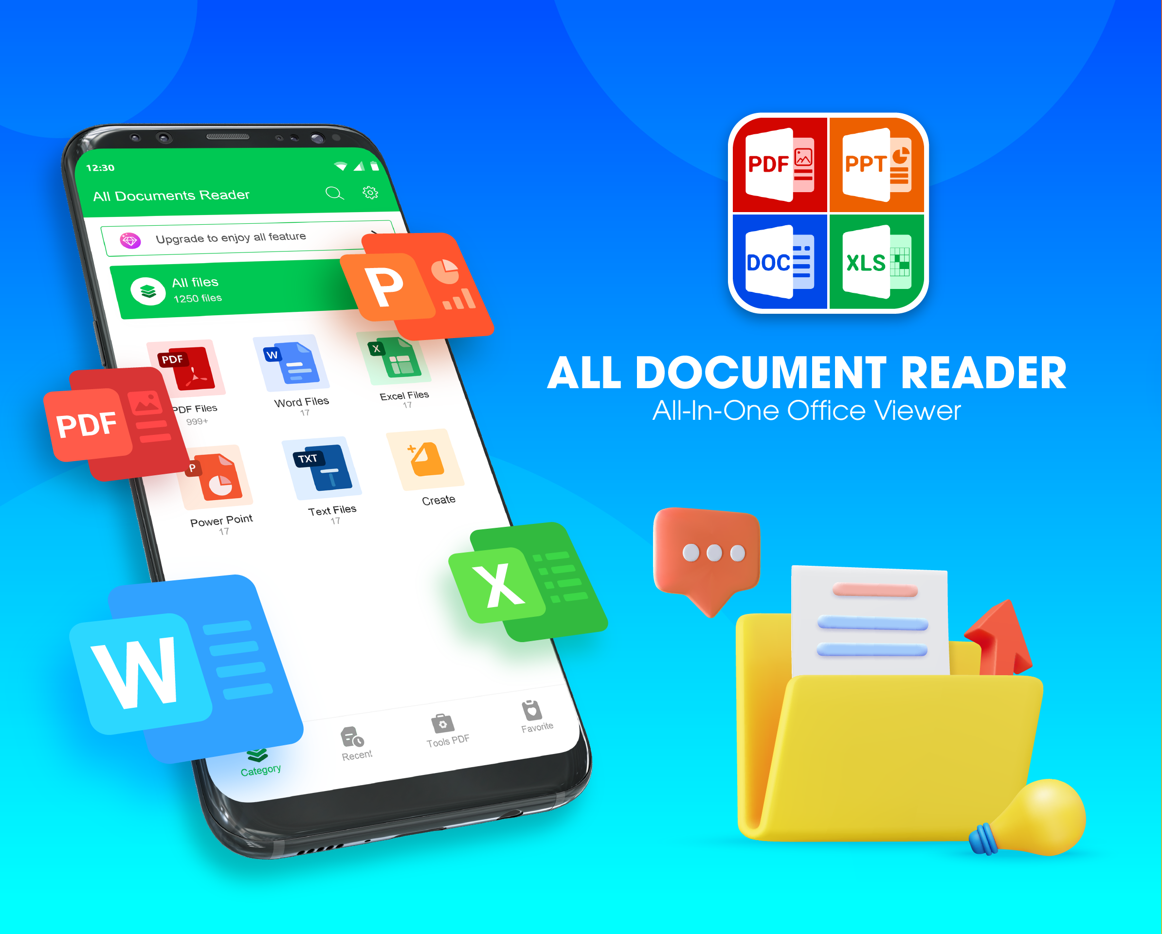 اسکرین شات 1 برنامه All Document Reader: View PDF
